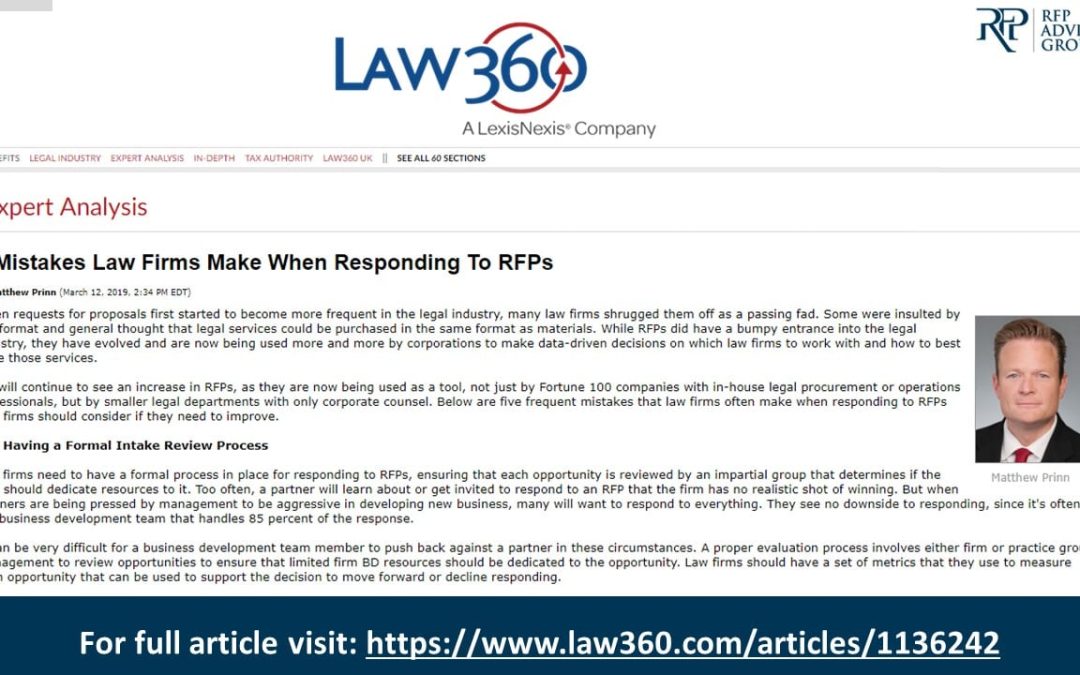 5 Mistakes Law Firms Make When Responding to RFPs