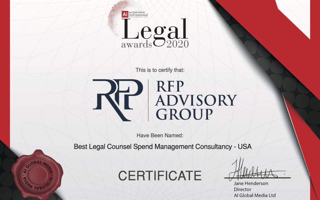 RFP Advisory Group Named “Best Legal Counsel Spend Management Consultancy – USA” by AI Global